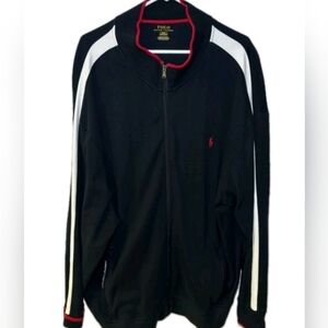 Polo Ralph Lauren Track Jacket Size 3XL Mens Navy Striped Arms Pony Logo  Zip